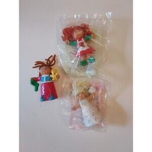 Vintage 1994 Cabbage Patch Kids Lot of 3 McDonalds Dolls Toys 2 new 1 open